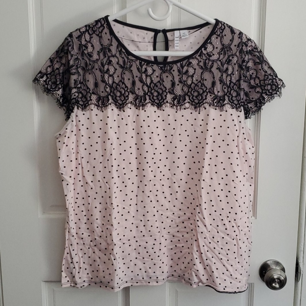 Elle Pink and Black Top